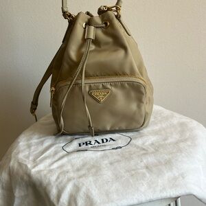 Prada Tan Bucket Bag